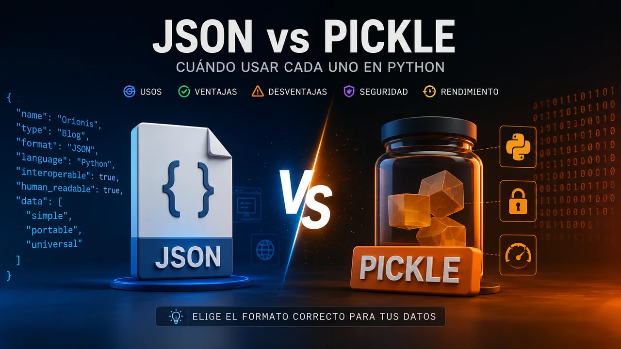 JSON vs Pickle: ¿Cuándo usar cada uno y por qué importa?