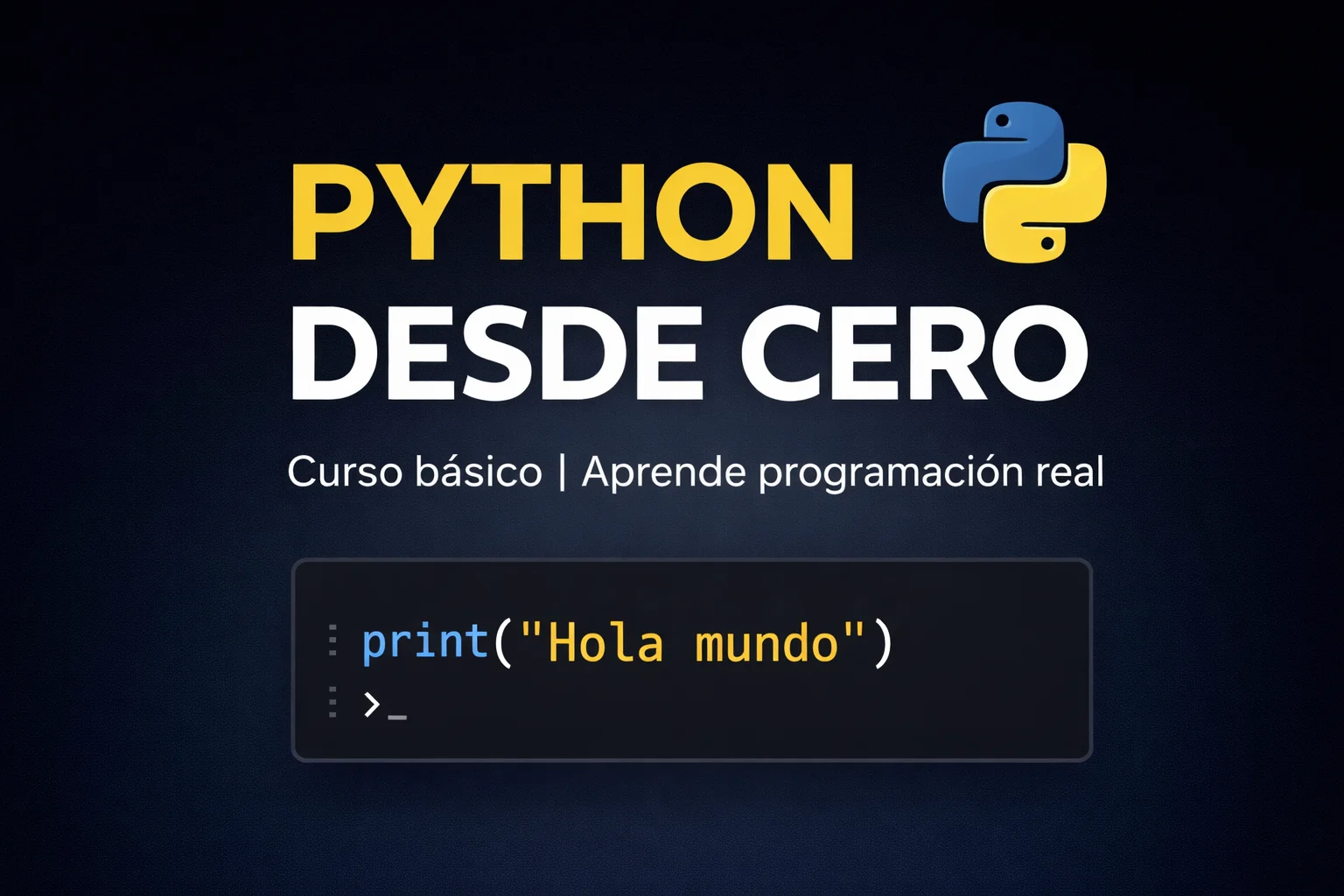 Curso Python desde cero 2026